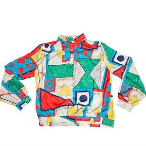 Vintage Ridge T Women's Blouse Long Sleeve Shirt Padded Shoulders Collared 90s